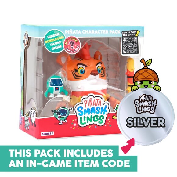 Pinata Smashlings Roblox Pinata Box Mo The Tiger Pinata Character Figure w/Stick - Picture 1 of 11